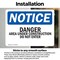 Signmission Danger Area Under Construction Do Not Enter OSHA Notice Sign, Vinyl Decal, 10in W x 7in L, 2PK OS-2PACK-NS-D-710-L-10894 - alternate 5